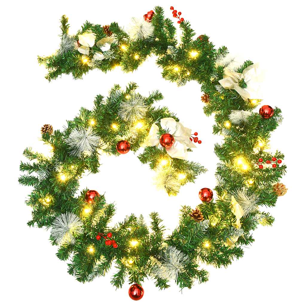 Vidaxl Garra de Navidad con luces LED 2.7 m PVC Green