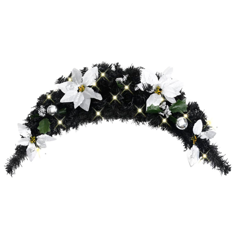 Arco de Navidad Vidaxl con luces LED 90 cm PVC Negro