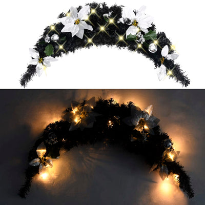 Arco de Navidad Vidaxl con luces LED 90 cm PVC Negro