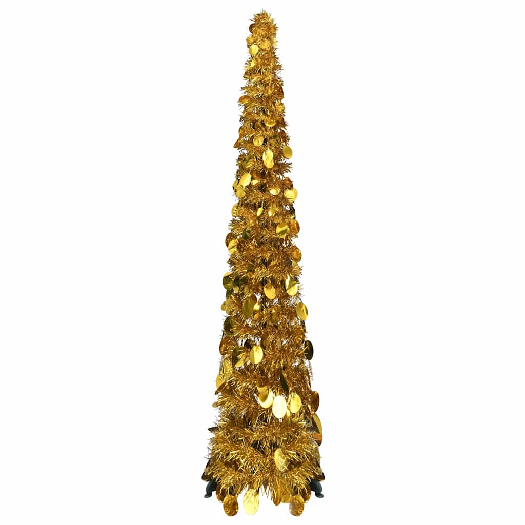 Vidaxl KunstkerstBoom Pop-up 120 cm PET Gold Coloted