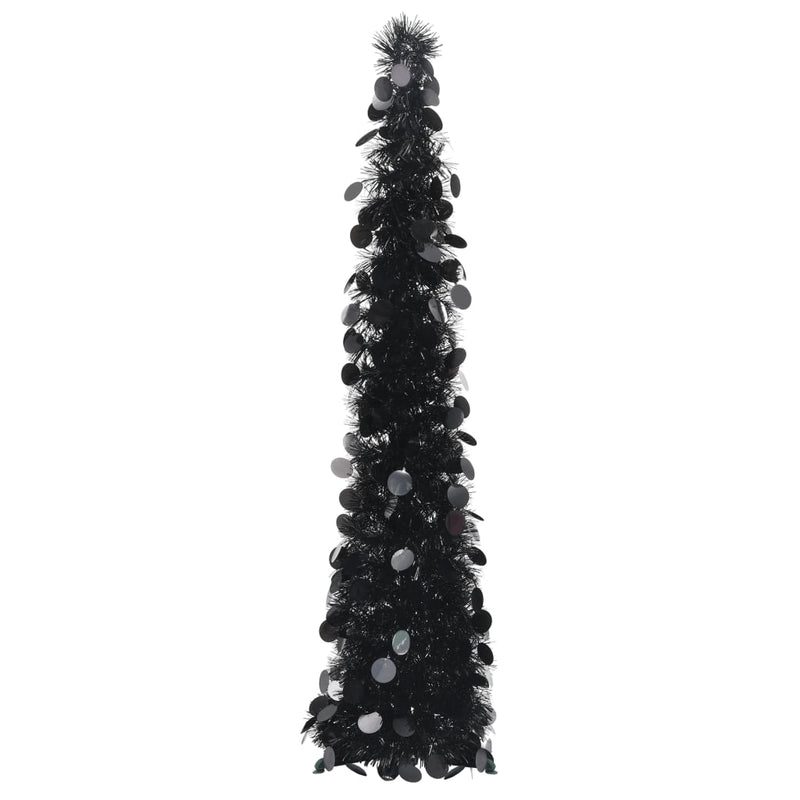 Vidaxl kunstkerstboom pop-up 120 cm pet zwart
