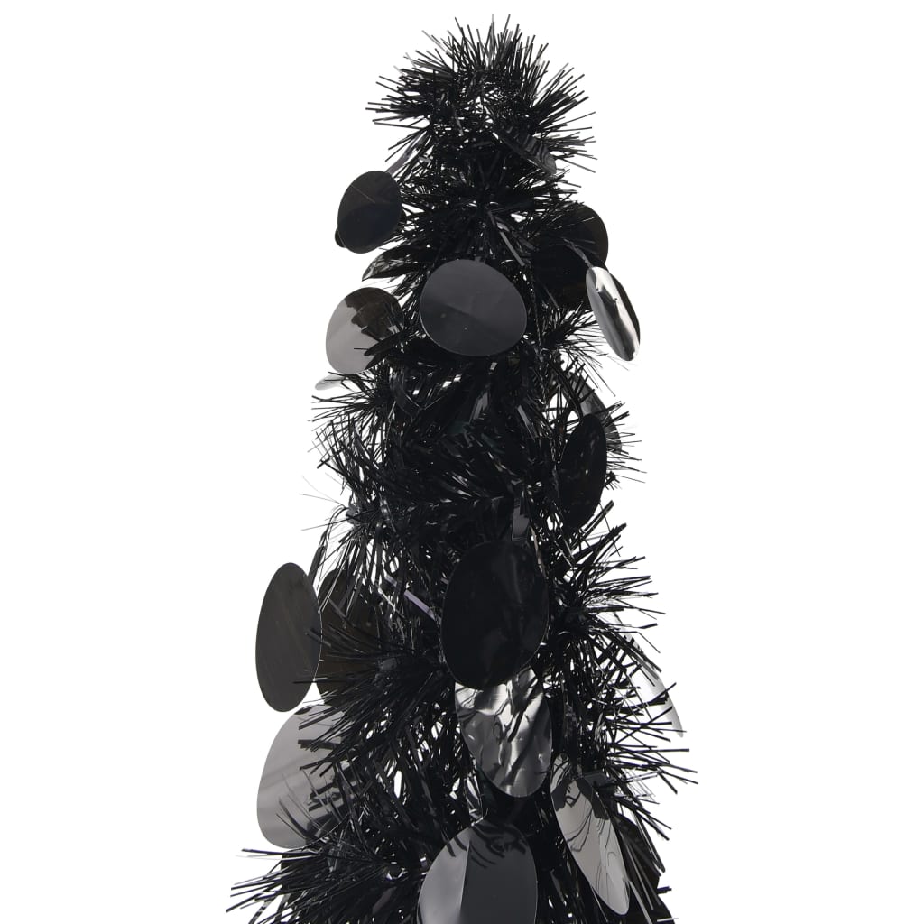 Vidaxl kunstkerstboom pop-up 120 cm pet zwart