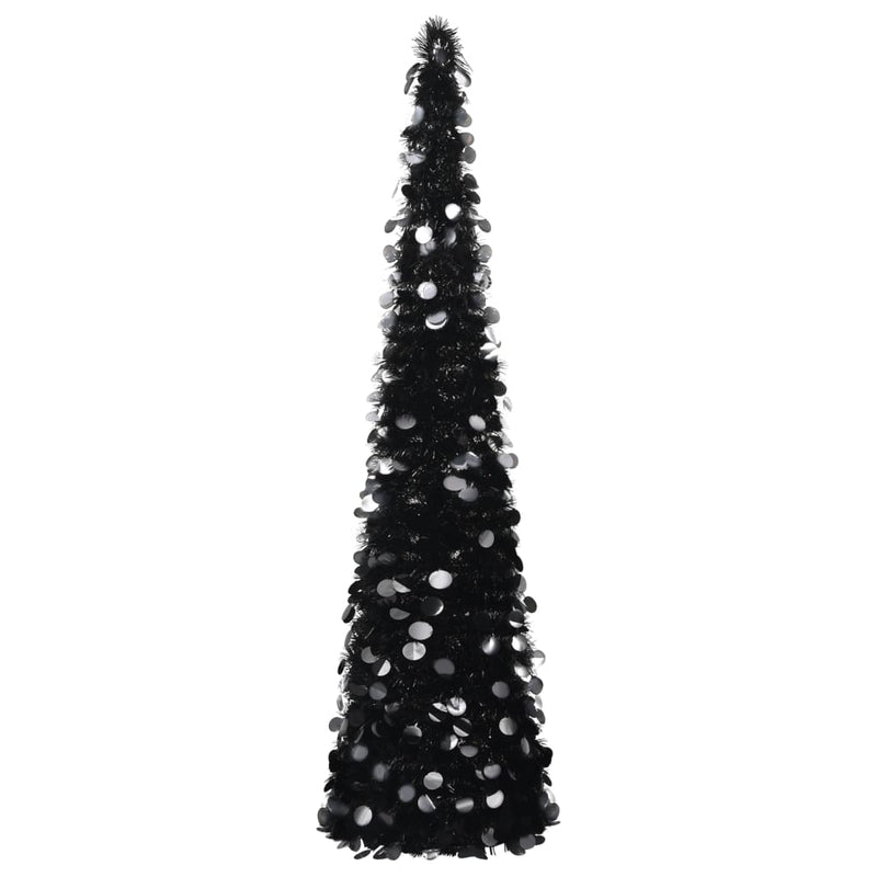 VidaXL Kunstkerstboom pop-up 180 cm PET zwart