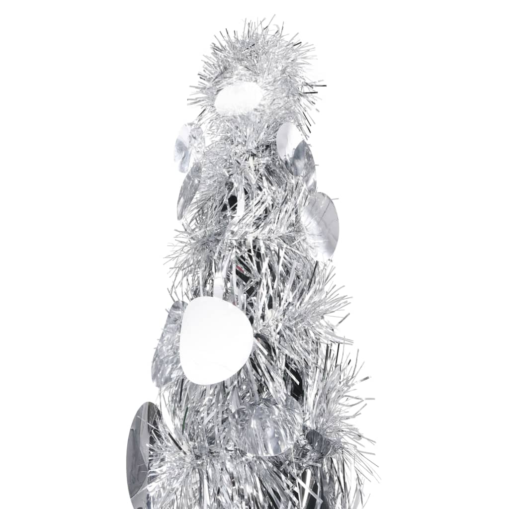 Vidaxl Kunstkerstboom Pop-up 150 cm PET Silver Coloted