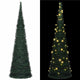 VidaXL Árbol de Navidad con cadena de luces LED verde 150 x 150 cm PVC
