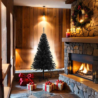 Vidaxl Kunstkerstboom con negro PVC estándar de 150 cm
