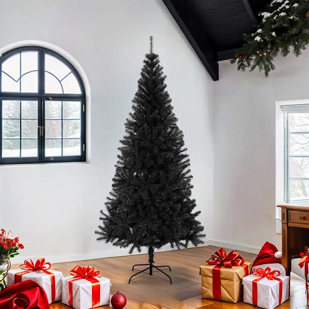 Vidaxl Kunstkerstboom con 180 cm standard PVC nero