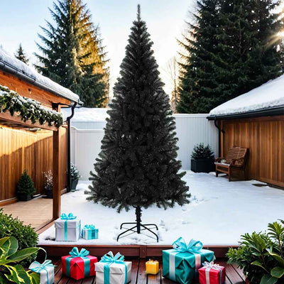 Vidaxl Kunstkerstboom con estándar de 210 cm PVC Black