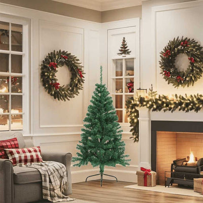 Vidaxl KunstkerstBoom con medio de 150 cm estándar PVC Green