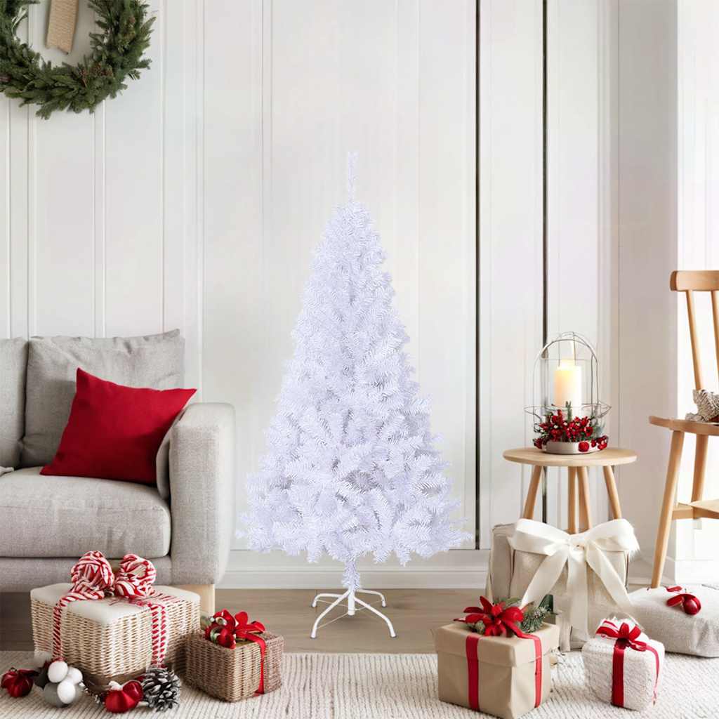 Vidaxl Kunstkerstboom con filiali spessi 150 cm PVC bianco
