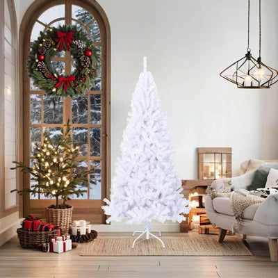 Vidaxl Kunstkerstboom con ramas gruesas de 180 cm PVC White