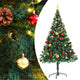 Vidaxl Kunstkerstboom con iluminación y bolas de Navidad de 150 cm verde