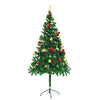 Vidaxl kunstkerstboom met verlichting en kerstballen 180 cm groen