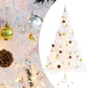 Vidaxl Kunstkerstboom con illuminazione e palle di Natale 150 cm bianchi