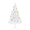 Vidaxl Kunstkerstboom con illuminazione e palle di Natale 210 cm bianco