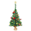 Vidaxl kunstkerstboom met verlichting en kerstballen 64 cm groen