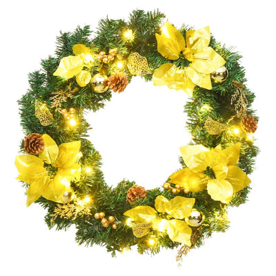 Vidaxx Ghirlanda natalizia con illuminazione LED verde 60 cm PVC