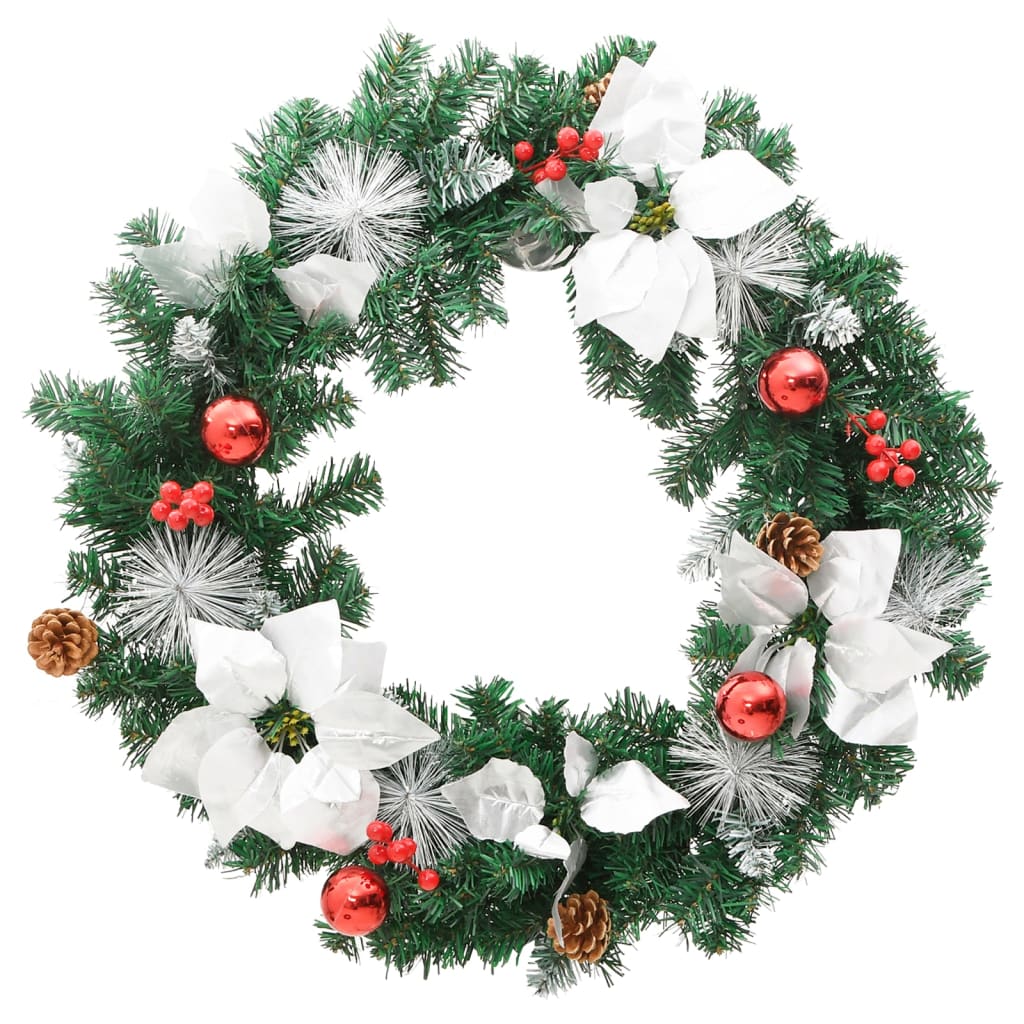 Vidaxl Christmas Greath con luci a LED 60 cm PVC Verde
