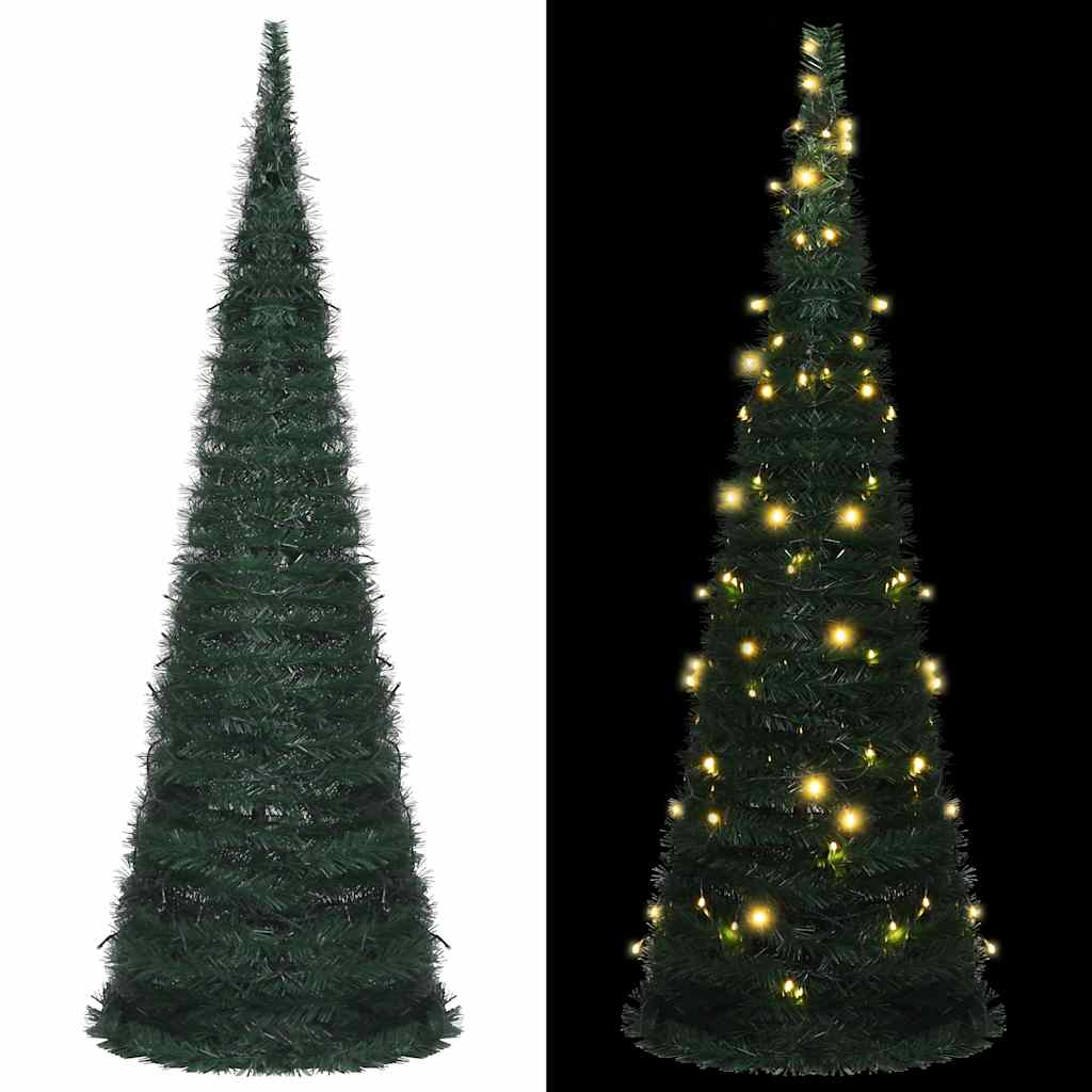 Vidaxl Kunstkerstboom con illuminazione pop-up 180 cm verde