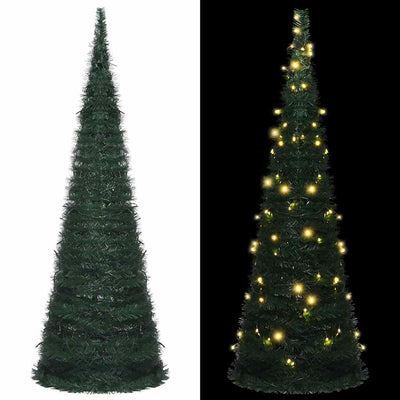 Vidaxl Kunstkerstboom con iluminación emergente de 180 cm verde