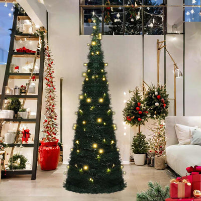 Vidaxl Kunstkerstboom con iluminación emergente de 180 cm verde