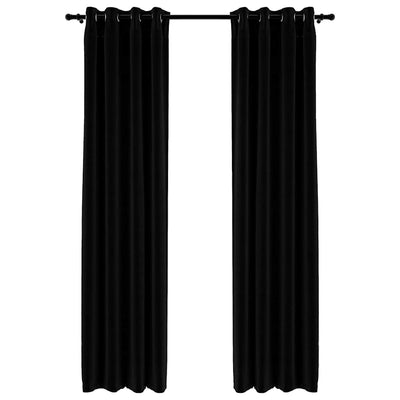 Cortinas Vidaxl Lino Mirando Ojos condenatorios 2 ST 140X225 CM NEGRO