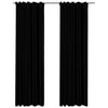 Cortinas Vidaxl Lino Look Belegios de apagón 2 ST 140X225 CM NEGRO