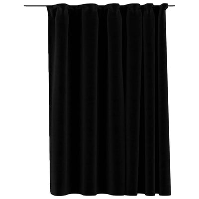 Vidaxl Cortina Lino Mira condenatoria con Haken 290x245 cm Negro