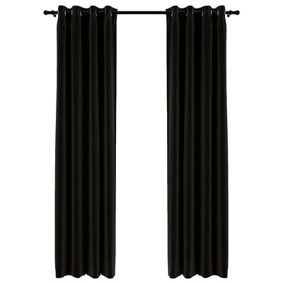 Cortinas Vidaxl Lino Look Blackout 2 PCS 140X225 CM Anthracite