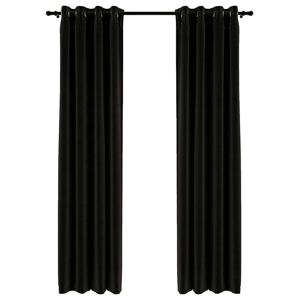 Cortinas Vidaxl Lino Look Light 2 ST 140x245 cm antracita