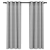Cortinas Vidaxl Lino Mirando Ojos condenatorios 2 ST 140X175 CM GRIS