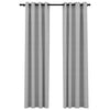 Cortinas Vidaxl Lino Mirando Ojos condenatorios 2 ST 140X245 CM GRIS