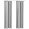 Cortinas Vidaxl Lino Look Belwout Hooks 2 ST 140x225 CM Gray