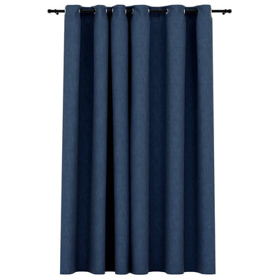 Vidaxl Cortina Lino Mira condenatoria con ojos 290x245 cm azul