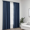 Tende vidaxl ganci blackout dall'aspetto lino 2 st 140x225 cm blu