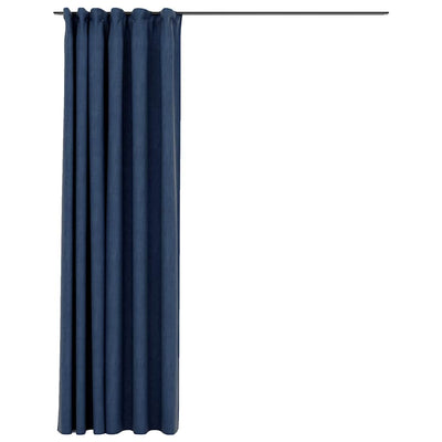 Vidaxl Cortina Lino Mira condenatoria con ganchos 290x245 cm azul