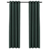 Tende vidaxl lino look occhi dannosi 2 st 140x225 cm verde