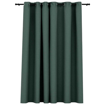 Vidaxl Cortina Lino Mira condenatoria con ojos 290x245 cm verde