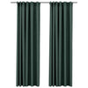 Cortinas de Vidaxl Lino Look Belegios de apagón 2 ST 140X245 CM Green
