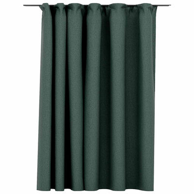 Vidaxl Cortina Lino Mira condenatoria con ganchos 290x245 cm verde