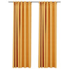 Tende vidaxl lino look ganci blackout 2 st 140x245 cm giallo