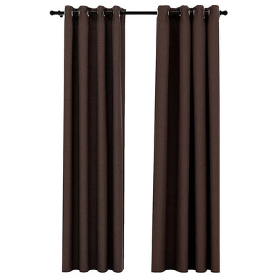 Cortinas Vidaxl Lino Mirando Ojos condenatorios 2 ST 140X245 CM Taupe