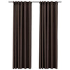 Tende vidaxl lino look ganci dannosi 2 st 140x245 cm taupe
