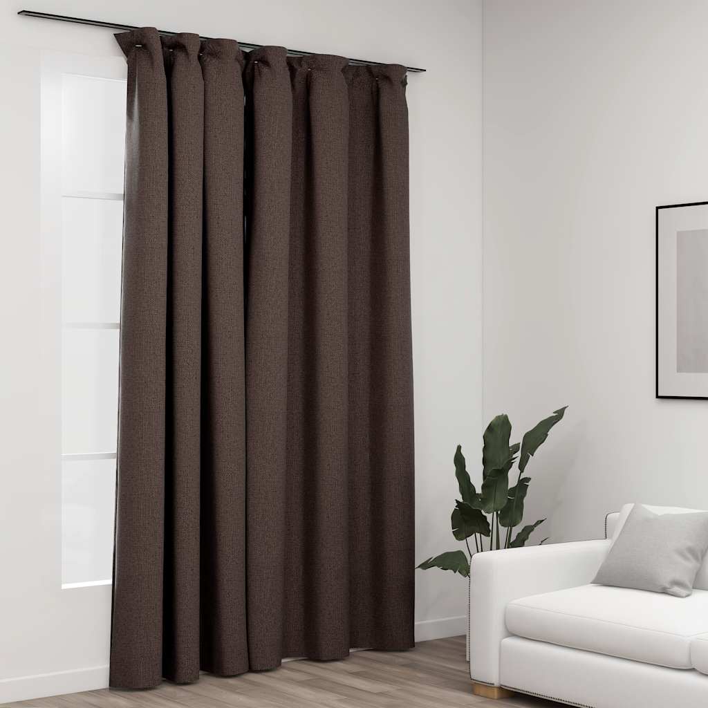 Vidaxl Curtain Lino se ve condenado con Haken 290x245 CM Tope