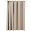 Linen con tende Vidaxl Guarda con ganci 290x245 cm beige