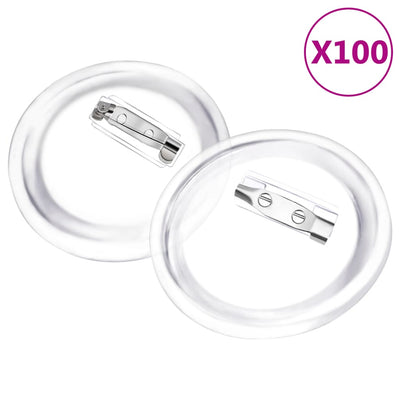 Pulsanti Vidaxl con pin 100 st 58 mm acrilico