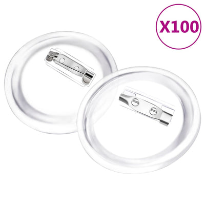 Pulsanti Vidaxl con pin 100 st 44 mm acrilico