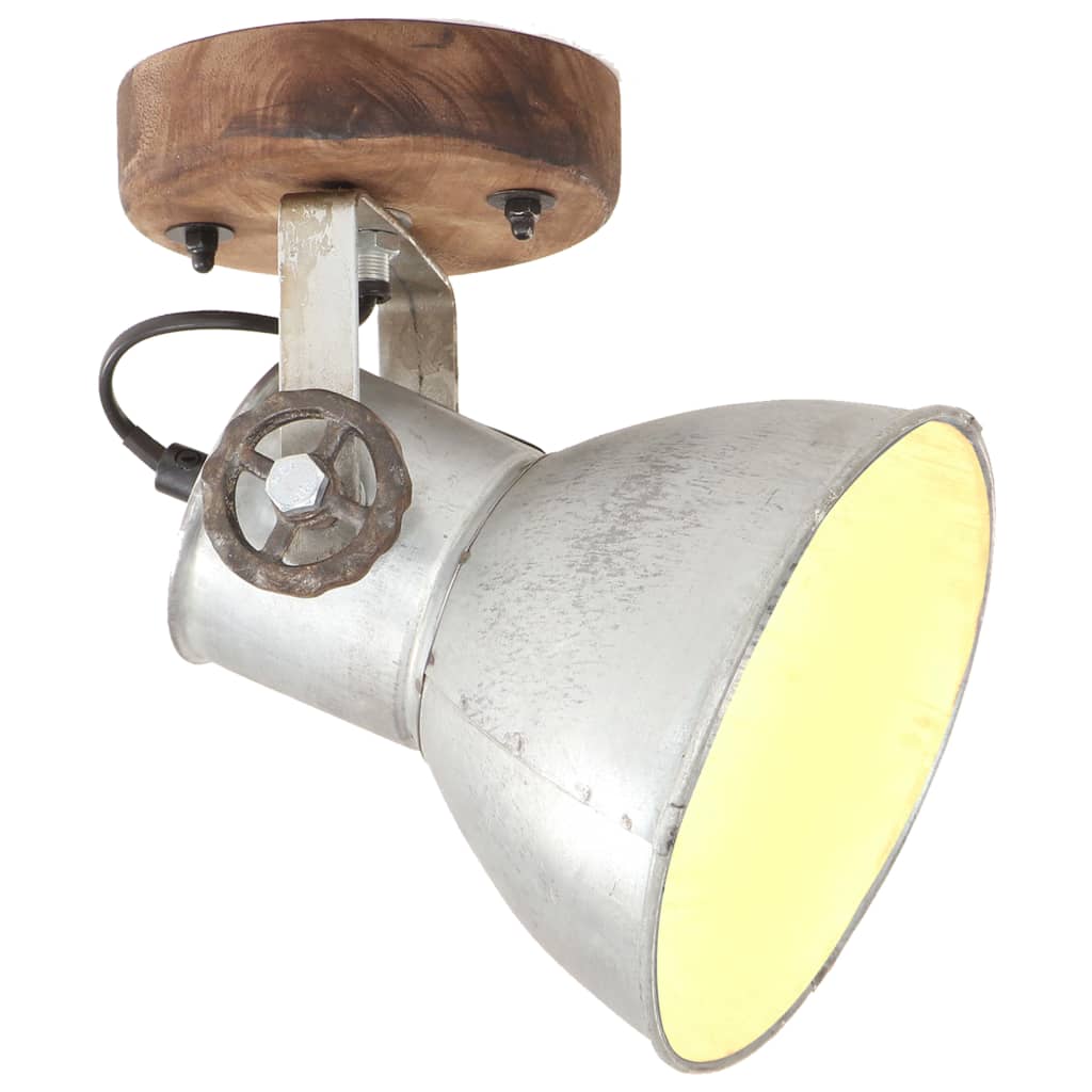 Lampade a soffitto a parete Vidaxl Industrial 2 St E27 20x25 cm di colore argento