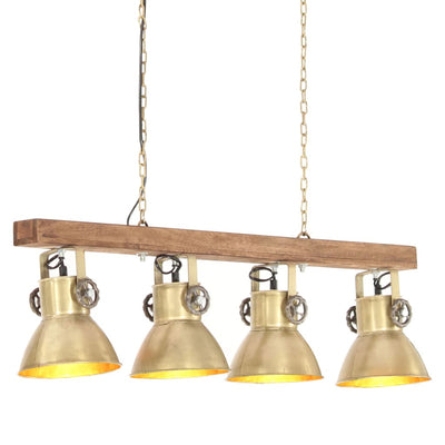 Vidaxl Lámpara de techo Industrial E27 Mangohout Brass -Colorado