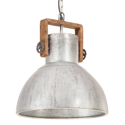 Vidaxl Lampada sospesa industriale intorno a 25 W E27 40 cm di colore argento